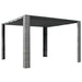 Prieel met dak 300x300x220 cm poly rattan grijs en antraciet