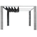 Prieel met dak 300x300x220 cm poly rattan grijs en antraciet