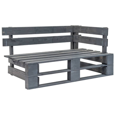 Tuinhoekbank Pallet Hout Grijs 1