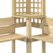 Hoekpergola met bank geïmpregneerd grenenhout