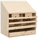 Kippenlegkast 2 compartimenten 63x40x65 cm massief grenenhout
