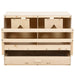 Kippenlegkast 2 compartimenten 63x40x45 cm massief grenenhout