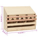 Kippenlegkast 3 compartimenten 72x33x54 cm massief grenenhout