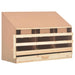 Kippenlegkast 3 compartimenten 93x40x65 cm massief grenenhout
