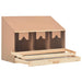 Kippenlegkast 3 compartimenten 93x40x65 cm massief grenenhout