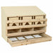 Kippenlegkast 3 compartimenten 93x40x65 cm massief grenenhout