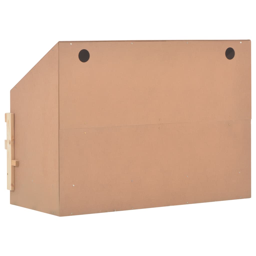 Kippenlegkast 3 compartimenten 93x40x65 cm massief grenenhout