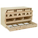 Kippenlegkast 3 compartimenten 96x40x45 cm massief grenenhout