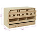 Kippenlegkast 3 compartimenten 96x40x45 cm massief grenenhout