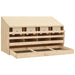 Kippenlegkast 4 compartimenten 106x40x59 cm massief grenenhout