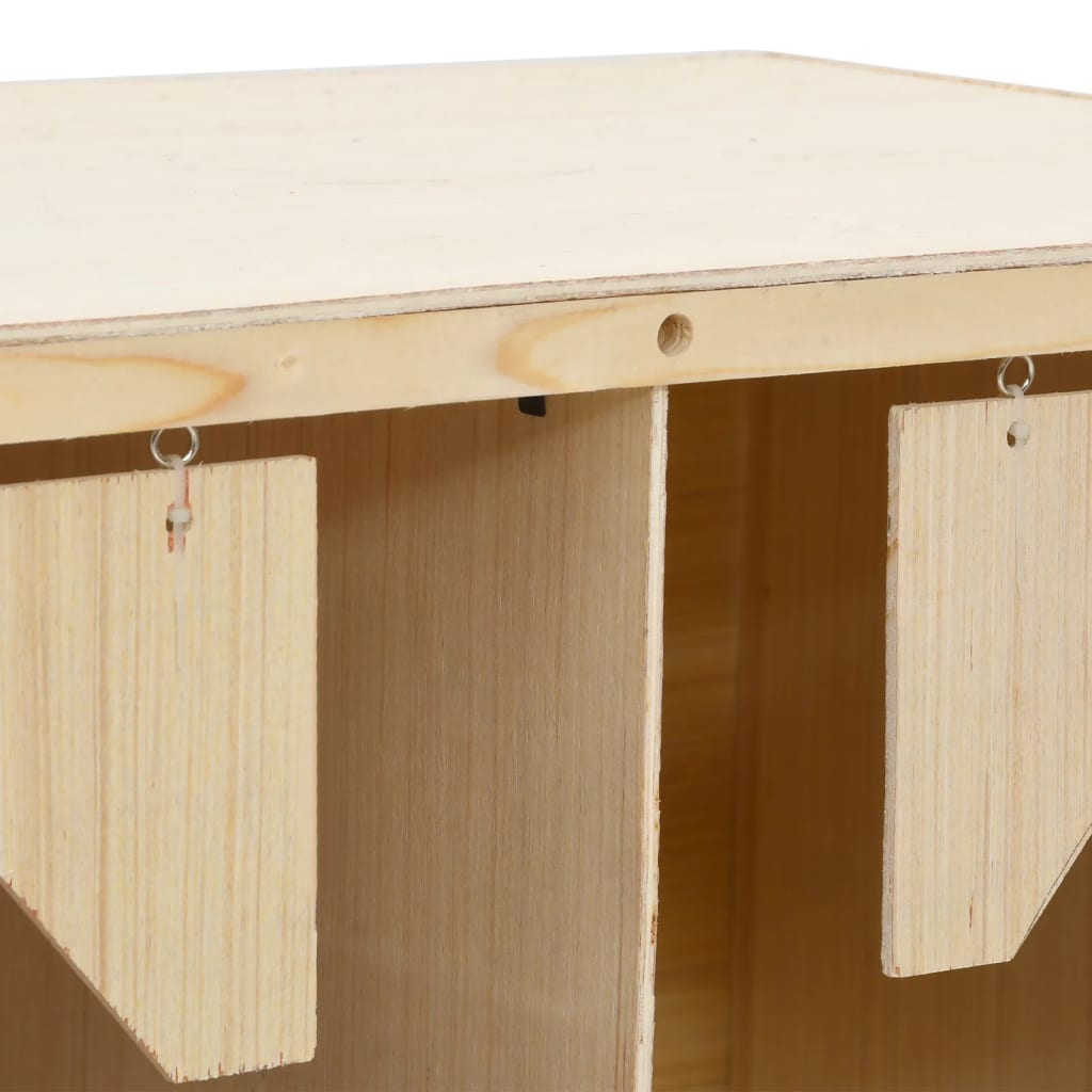Kippenlegkast 4 compartimenten 106x40x45 cm massief grenenhout