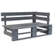 Tuinbank pallet met zandkleurige kussens grenenhout