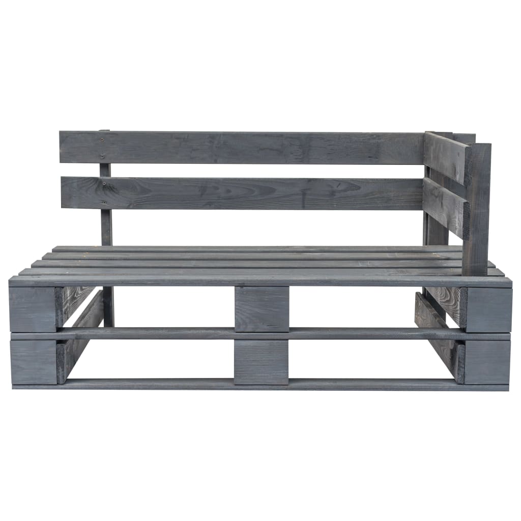 Tuinbank pallet met zandkleurige kussens grenenhout