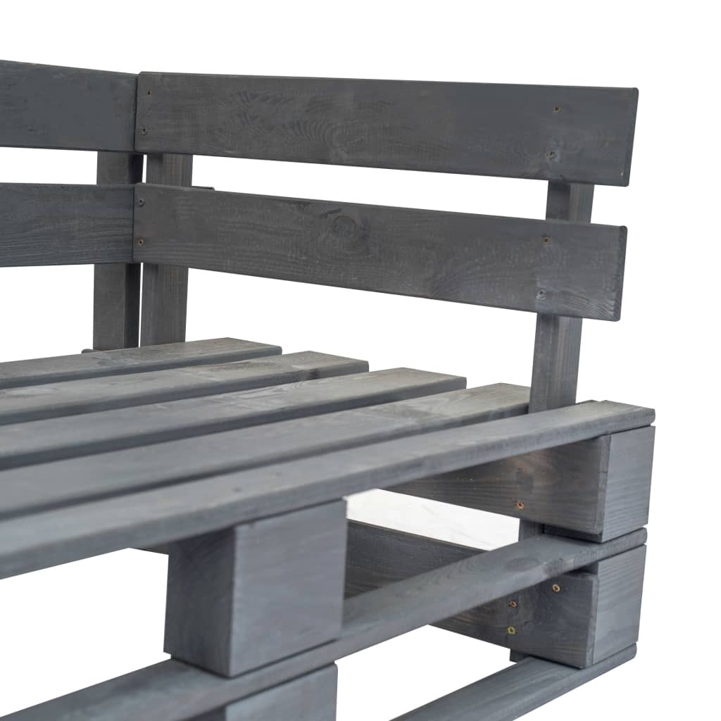 Tuinbank pallet met zandkleurige kussens grenenhout