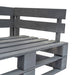 Tuinbank pallet met grijze kussens grenenhout