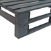 Tuinbank pallet met grijze kussens grenenhout