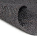 Vloerkleed handgemaakt rond 90 cm jute donkergrijs