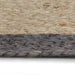 Vloerkleed handgemaakt met donkergrijze rand 90 cm jute