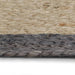 Vloerkleed handgemaakt met donkergrijze rand 120 cm jute