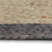 Vloerkleed handgemaakt met donkergrijze rand 150 cm jute