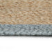 Vloerkleed handgemaakt met olijfgroene rand 90 cm jute