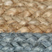 Vloerkleed handgemaakt met olijfgroene rand 90 cm jute