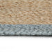 Vloerkleed handgemaakt met olijfgroene rand 120 cm jute