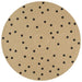 Vloerkleed handgemaakt met print polkadot 90 cm jute