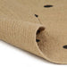 Vloerkleed handgemaakt met print polkadot 90 cm jute