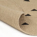Vloerkleed handgemaakt met driehoek print 90 cm jute