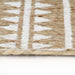 Vloerkleed handgemaakt met witte print 120 cm jute