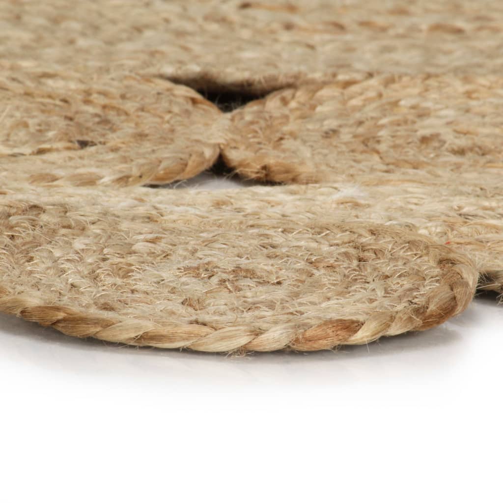 Vloerkleed handgemaakt 120 cm gevlochten jute
