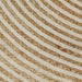 Vloerkleed handgemaakt met spiraal ontwerp 120 cm jute wit