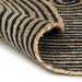 Vloerkleed handgemaakt met spiraal ontwerp 90 cm jute zwart