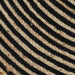 Vloerkleed handgemaakt met spiraal ontwerp 90 cm jute zwart