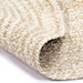 Vloerkleed handgemaakt 90 cm jute wit en naturel