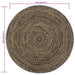 Vloerkleed handgemaakt 120 cm jute zwart en naturel