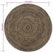 Vloerkleed handgemaakt 150 cm jute zwart en naturel