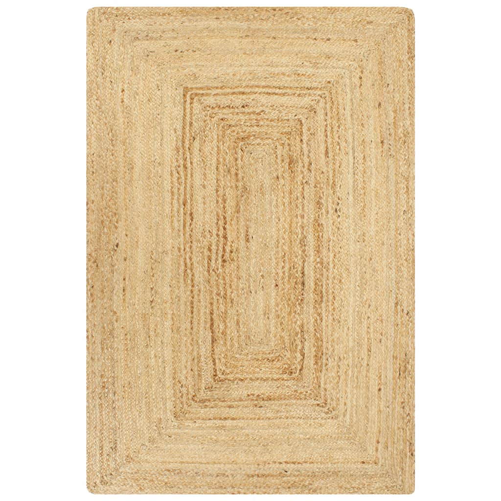 Vloerkleed handgemaakt 80x160 cm jute naturel
