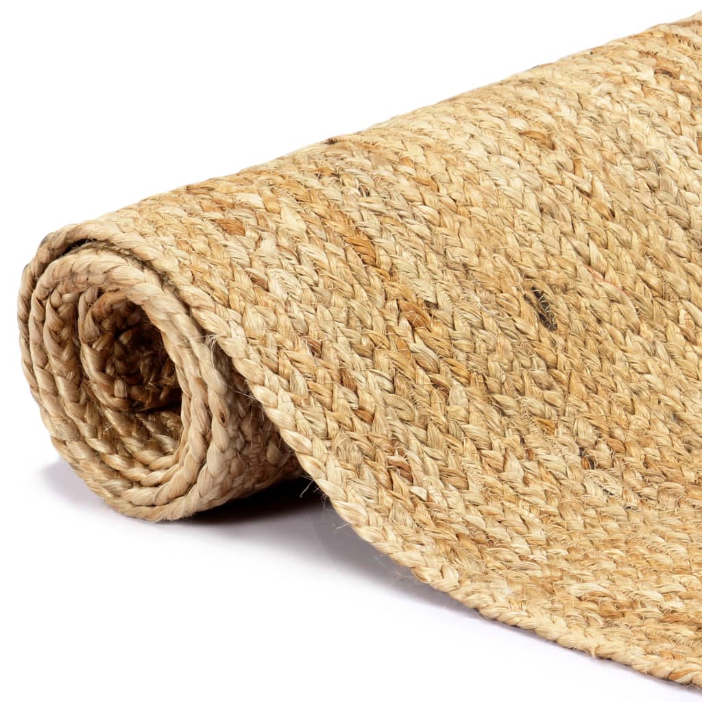 Vloerkleed handgemaakt 80x160 cm jute naturel