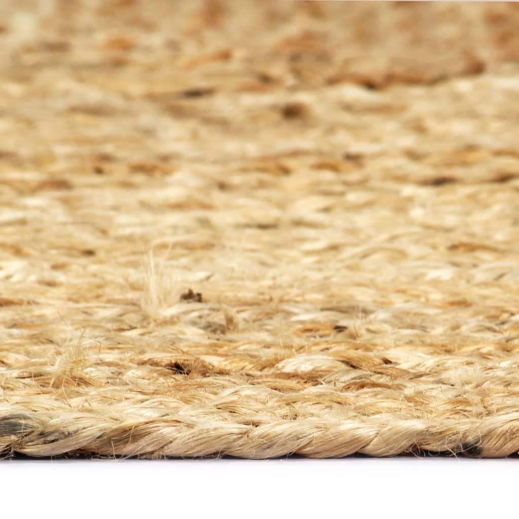 Vloerkleed handgemaakt 80x160 cm jute naturel