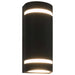 Buitenwandlampen 2 st 35 W halfrond zwart