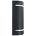 Buitenwandlampen 2 st 35 W halfrond zwart