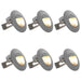 LED-buitenwandlampen 6 st 2 W rond zilverkleurig