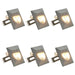 LED-buitenwandlampen 6 st 2 W vierkant zilverkleurig