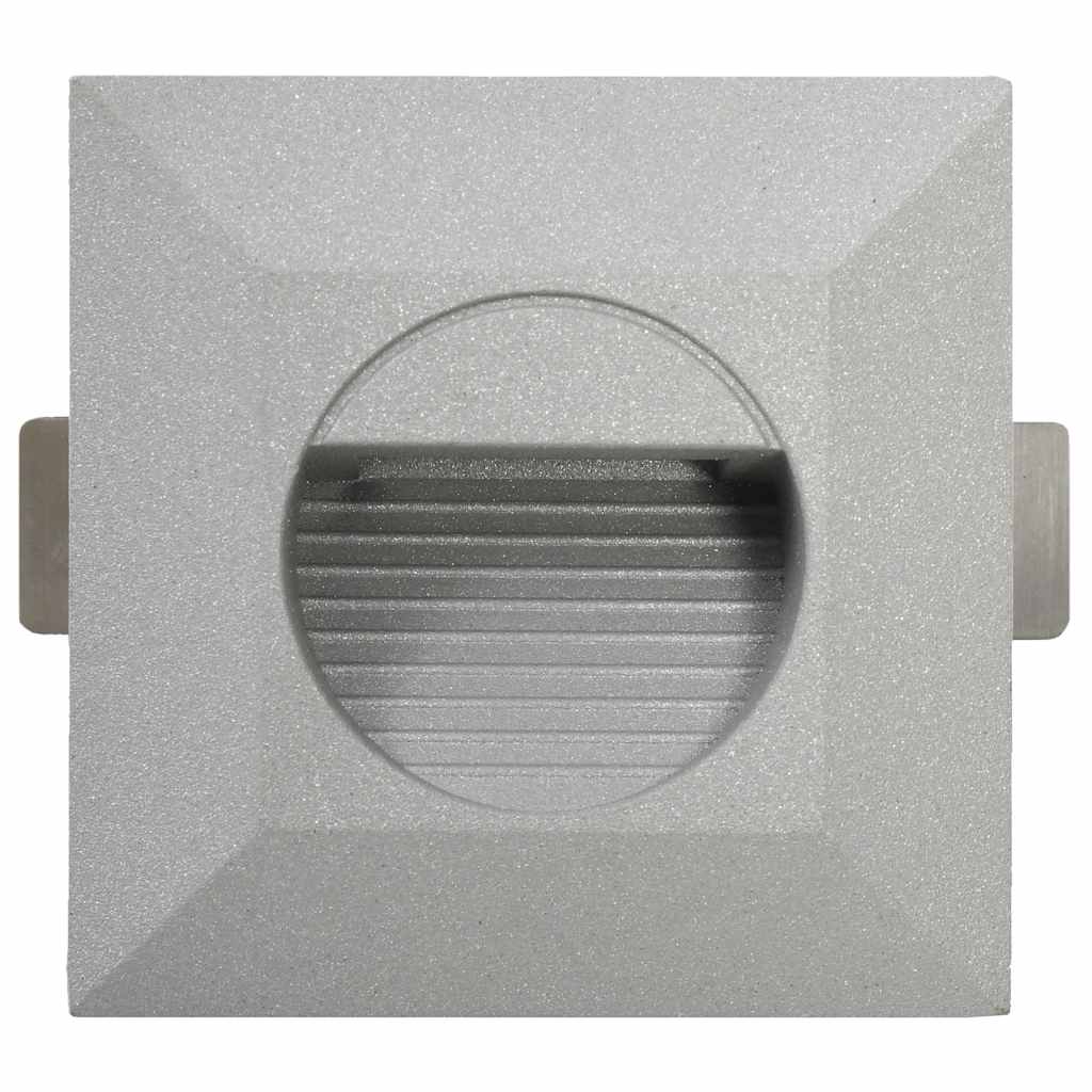 LED-buitenwandlampen 6 st 2 W vierkant zilverkleurig
