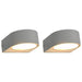 Buitenwandlampen 2 st 11 W rond wit