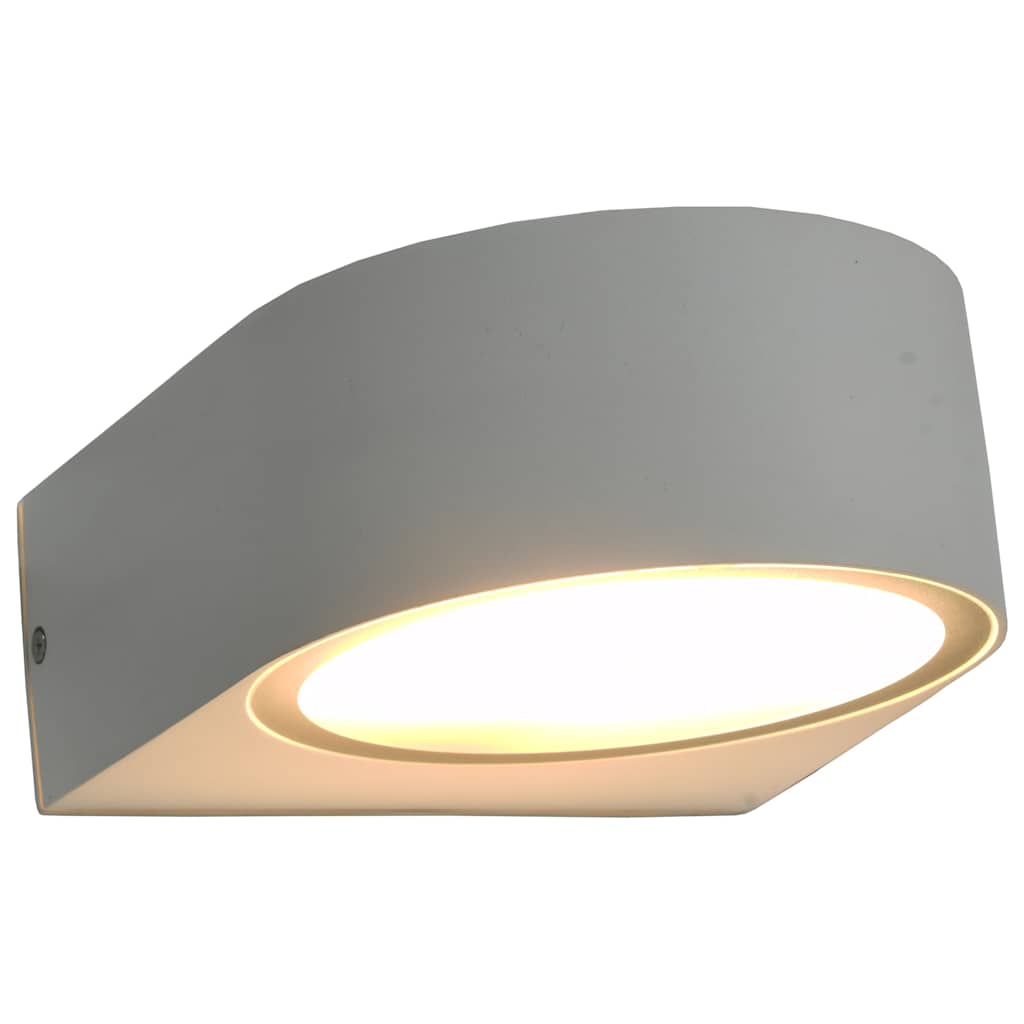 Buitenwandlampen 2 st 11 W rond wit