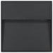 LED-buitenwandlampen 2 st 3 W vierkant zwart