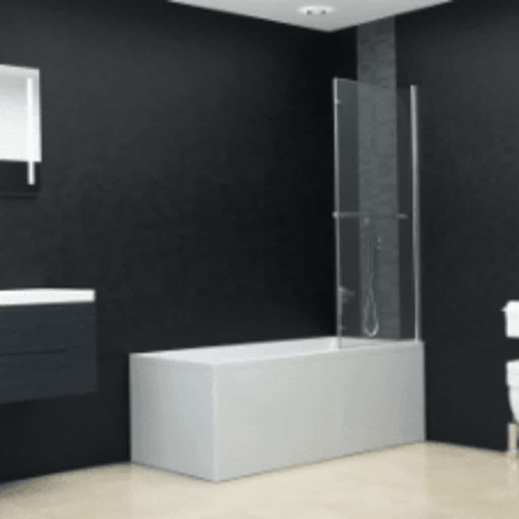 Douchewand inklapbaar 2 panelen 95x140 cm ESG